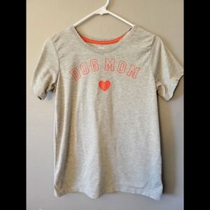 Womens Way to Celebrate size small grey shirt Dog Mom